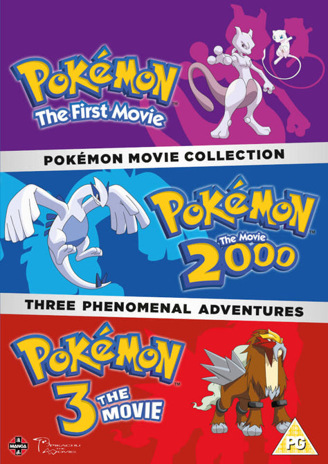 Pokemon Movie Collection The First Movie Pokemon 2000 Pokemon 3 New DVD