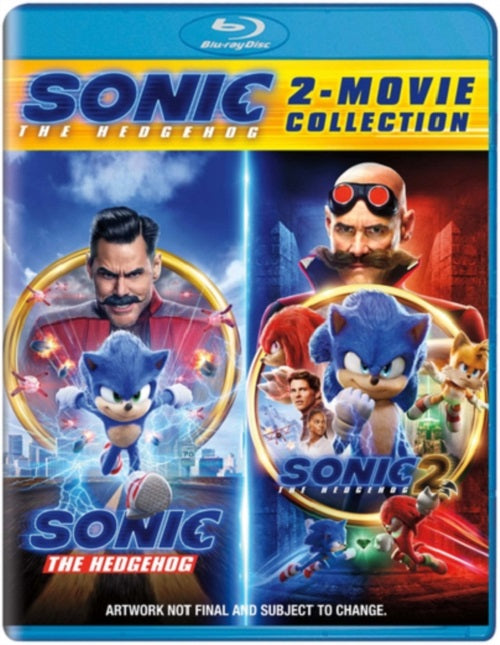 Sonic the Hedgehog 1 + 2 Movie Collection Ben Schwartz Jim Carrey Reg B Blu-ray