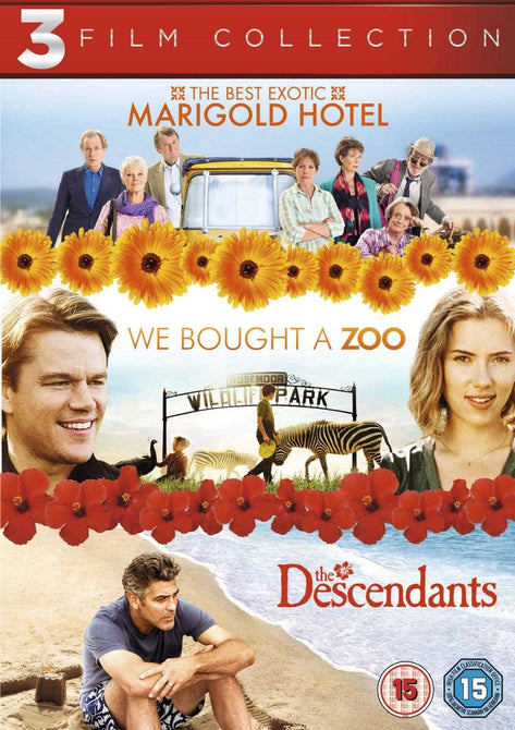 The Best Exotic Marigold Hotel + We Bought a Zoo + The Descendants Region 4 DVD