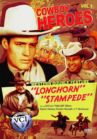 The Longhorn Stampede Cowboy Heroes Western Double Feature Volume 1 New DVD