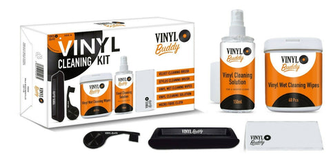 Vinyl Buddy Vinyl Cleaning Kit Wipes + Brush + Cloth + Stylus Brush + Solution
