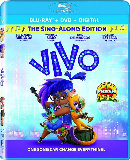 Vivo (Lin-Manuel Miranda Ynairaly Simo Zoe Saldana) Blu-ray + DVD + Digital