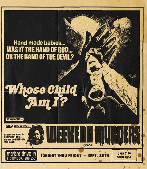 Whose Child Am I Weekend Murders Drive in Double Feature 18 Blu-ray