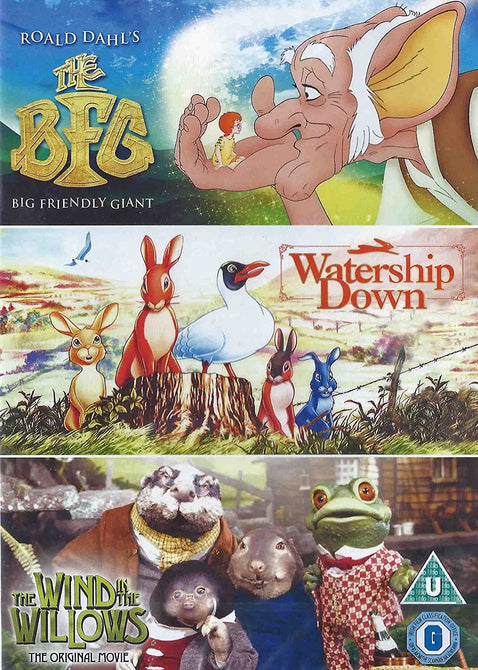 Wind In The Willows/Watership Down/Big Friendly Giant The BFG New Region 2 DVD